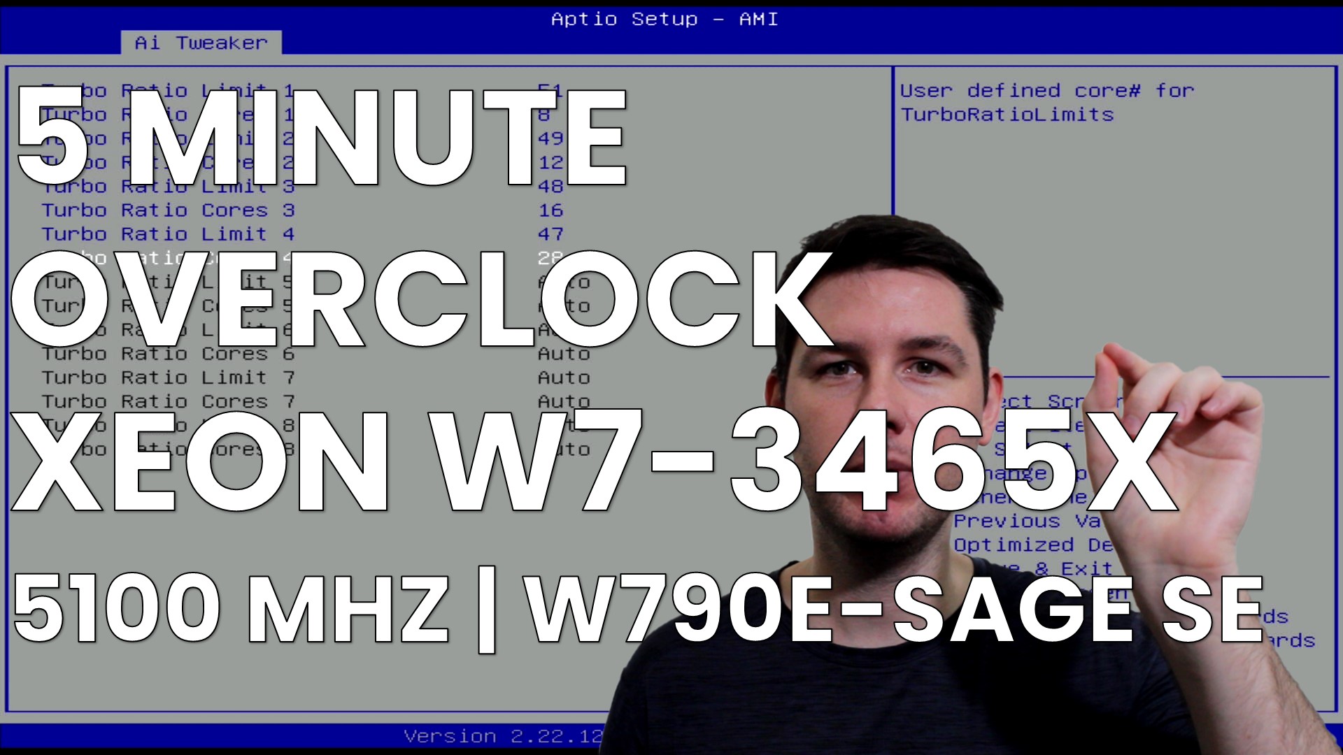 xeon w7-3465x 5 minute overclock