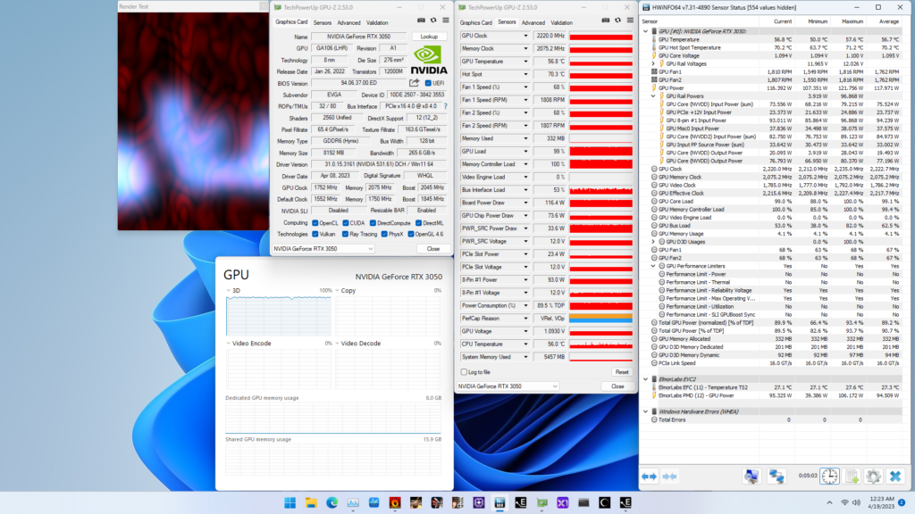 geforce rtx 3050 overclock gpu-z